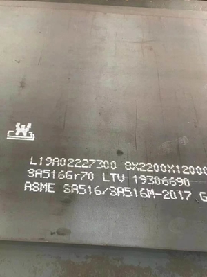 ASME SA516の等級70の炭素鋼の版、ボイラーのためのつや出しの鋼板