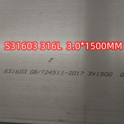 ASTM A240 S31603 316Lのステンレス鋼の版の特性316Lのステンレス鋼の版