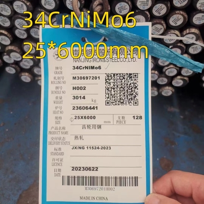 34CrNiMo6 消された合金鋼丸棒棒 正規化 焼却 DIN 1.6582 OD 25mm