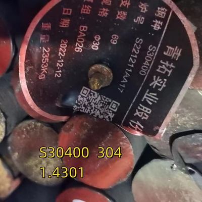 ASTM A276 S30400 S30408 S30409 ステンレス鋼丸棒 6mm-300mm 直径