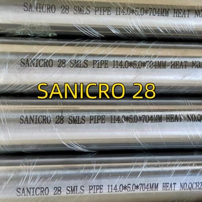 SANICRO 28 UNS N08028/W. Nr. 1.4563 SMLSパイプ合金28ステンレス鋼管 114*5*6000