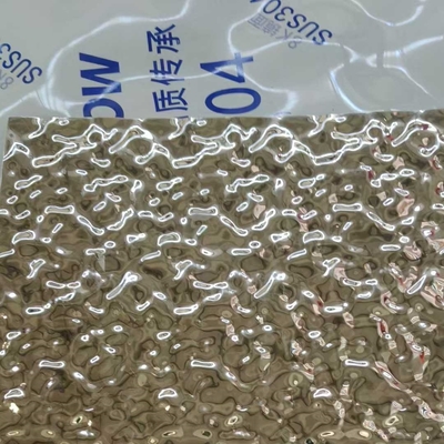 SUS304 水の波紋鋼板 金の中央大きなパターン 0.8*1220x2440mm