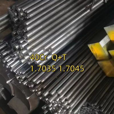 40Cr 1.7035 Q+T 25mm 直径 2500mm 長さ 冷たく引いた丸い棒 明るい表面 H9 耐性 HRC 28-32