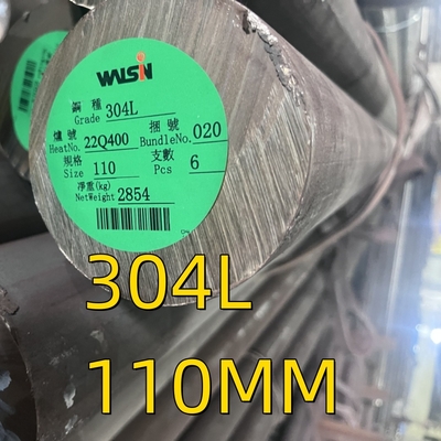 ステンレススチール304 丸いバー 鮮やかな黒 完成品 AISI 304L ステンレススチール ソイルドバー OD 110MM