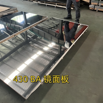 SUS430 2BA 冷間圧延 ステンレス鋼板 8K ミラー表面 PVCフィルム付き 1.2*1250*2500mm