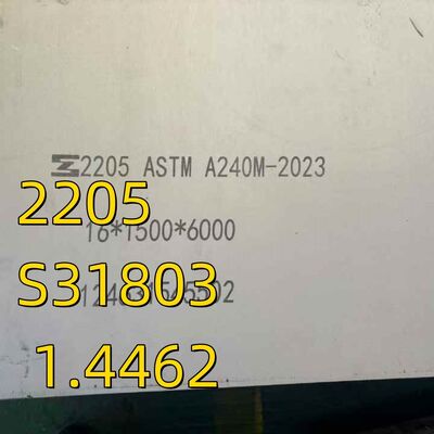 ASTM A182 F51 ステンレス鋼板 38*1220*2440mm S31803 1.4462 デュプレックス鋼板